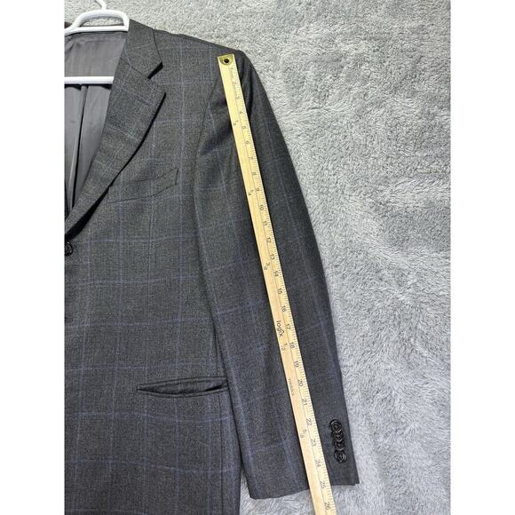 Ermenegildo Zegna Pure Cashmere Mens Blazer 46R 3 Button Sportscoat Gray Blue - Picture 5 of 11